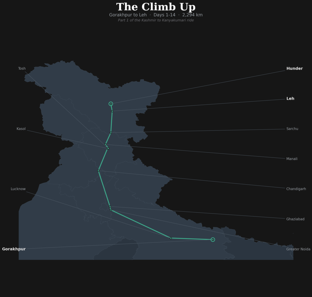 leg 1 route map