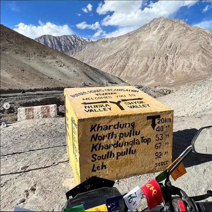 nubra valley milestone